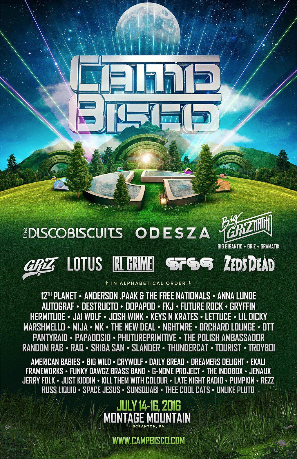 Camp Bisco Unveils StarStudded LineUp Featuring Odesza, Big Grizmatik