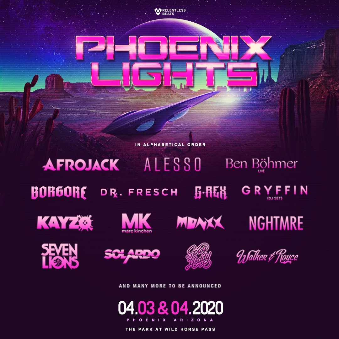 Phoenix Lights Announces Its 2020 Phase One Lineup