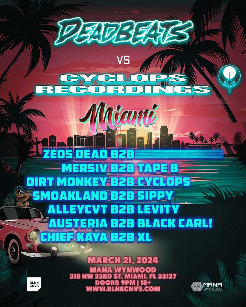 Deadbeats & Cyclops Recordings Share Lineup For 2024 Miami Showcase